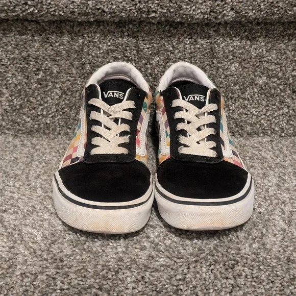 Vans Kids Shoes - Black and Multicolor Checkered - Picture 2 of 5
